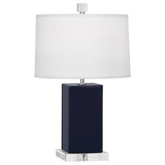 Midnight Harvey Accent Lamp in Midnight Blue Glazed Ceramic Color