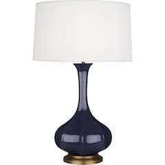 Midnight Pike Table Lamp in Midnight Blue Glazed Ceramic Color