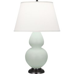 Matte Celadon Double Gourd Table Lamp in Matte Celadon Glazed Ceramic Color