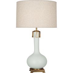 Matte Celadon Athena Table Lamp in Matte Celadon Glazed Ceramic Color