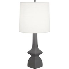 Matte Ash Jasmine Table Lamp in Matte Ash Glazed Ceramic Color