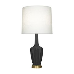 Matte Ash Emma Accent Lamp in Matte Ash Glazed Ceramic Color