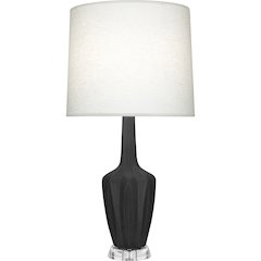 Matte Ash Emma Table Lamp in Matte Ash Glazed Ceramic Color