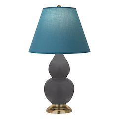 Matte Ash Small Double Gourd Accent Lamp in Matte Ash Glazed Ceramic Color
