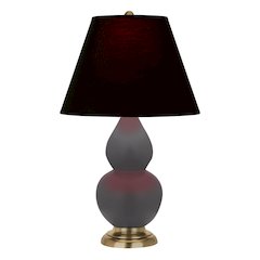 Matte Ash Small Double Gourd Accent Lamp in Matte Ash Glazed Ceramic Color