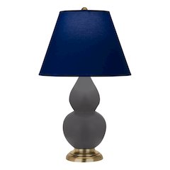 Matte Ash Small Double Gourd Accent Lamp in Matte Ash Glazed Ceramic Color