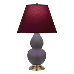 Matte Ash Small Double Gourd Accent Lamp in Matte Ash Glazed Ceramic Color