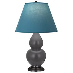 Matte Ash Small Double Gourd Accent Lamp in Matte Ash Glazed Ceramic Color