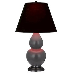 Matte Ash Small Double Gourd Accent Lamp in Matte Ash Glazed Ceramic Color