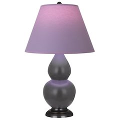 Matte Ash Small Double Gourd Accent Lamp in Matte Ash Glazed Ceramic Color