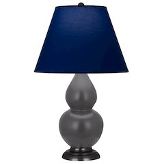 Matte Ash Small Double Gourd Accent Lamp in Matte Ash Glazed Ceramic Color