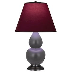 Matte Ash Small Double Gourd Accent Lamp in Matte Ash Glazed Ceramic Color