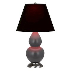 Matte Ash Small Double Gourd Accent Lamp in Matte Ash Glazed Ceramic Color