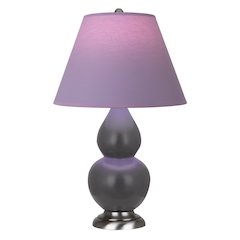 Matte Ash Small Double Gourd Accent Lamp in Matte Ash Glazed Ceramic Color