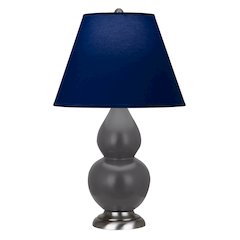 Matte Ash Small Double Gourd Accent Lamp in Matte Ash Glazed Ceramic Color