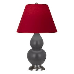 Matte Ash Small Double Gourd Accent Lamp in Matte Ash Glazed Ceramic Color