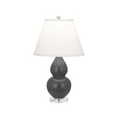 Matte Ash Small Double Gourd Accent Lamp in Matte Ash Glazed Ceramic Color