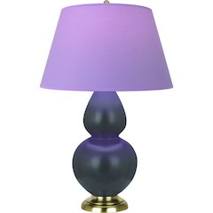 Matte Ash Double Gourd Table Lamp in Matte Ash Glazed Ceramic Color