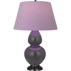 Matte Ash Double Gourd Table Lamp in Matte Ash Glazed Ceramic Color