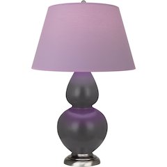 Matte Ash Double Gourd Table Lamp in Matte Ash Glazed Ceramic Color