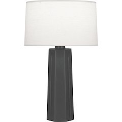 Matte Ash Mason Table Lamp in Matte Ash Glazed Ceramic Color