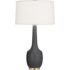 Matte Ash Delilah Table Lamp in Matte Ash Glazed Ceramic Color