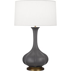 Matte Ash Pike Table Lamp in Matte Ash Glazed Ceramic Color