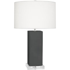 Matte Ash Harvey Table Lamp in Matte Ash Glazed Ceramic Color