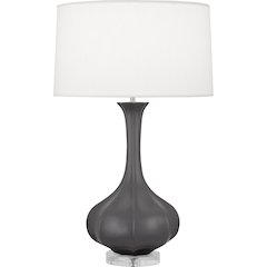 Matte Ash Pike Table Lamp in Matte Ash Glazed Ceramic Color