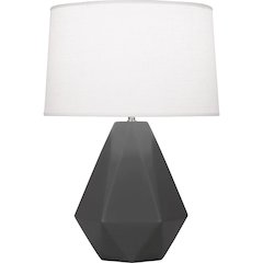 Matte Ash Delta Table Lamp in Matte Ash Glazed Ceramic Color