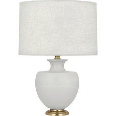 Matte Dove Michael Berman Atlas Table Lamp in Matte Dove Glazed Ceramic Color