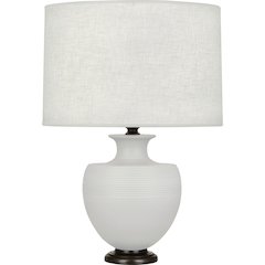 Matte Dove Michael Berman Atlas Table Lamp in Matte Dove Glazed Ceramic Color