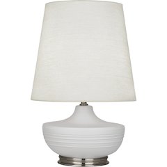 Matte Dove Michael Berman Nolan Table Lamp in Matte Dove Glazed Ceramic Color