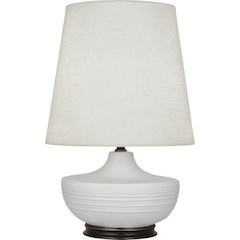 Matte Dove Michael Berman Nolan Table Lamp in Matte Dove Glazed Ceramic Color