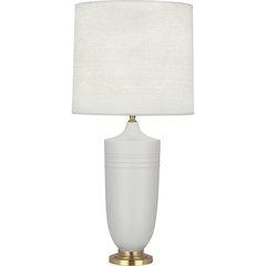 Matte Dove Michael Berman Hadrian Table Lamp in Matte Dove Glazed Ceramic Color