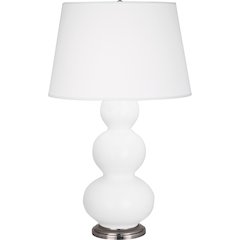 Matte Daisy Triple Gourd Table Lamp in Matte Daisy Glazed Ceramic Color