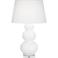 Matte Daisy Triple Gourd Table Lamp in Matte Daisy Glazed Ceramic Color