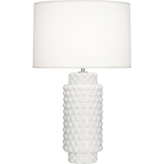 Matte Lily Dolly Table Lamp in Matte Lily Glazed Textured Ceramic Color