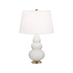 Matte Lily Small Triple Gourd Accent Lamp in Matte Lily Glazed Ceramic Color