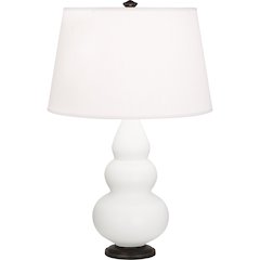 Matte Lily Small Triple Gourd Accent Lamp in Matte Lily Glazed Ceramic Color