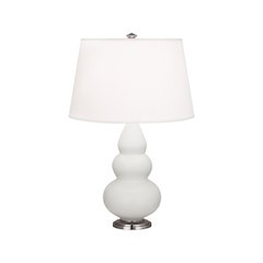Matte Lily Small Triple Gourd Accent Lamp in Matte Lily Glazed Ceramic Color