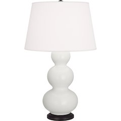 Matte Lily Triple Gourd Table Lamp in Matte Lily Glazed Ceramic Color