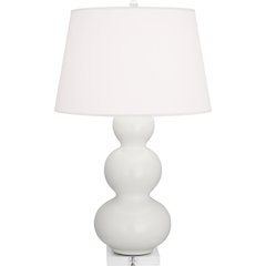 Matte Lily Triple Gourd Table Lamp in Matte Lily Glazed Ceramic Color