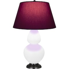 Matte Lily Double Gourd Table Lamp in Matte Lily Glazed Ceramic Color