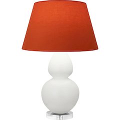 Matte Lily Double Gourd Table Lamp in Matte Lily Glazed Ceramic Color