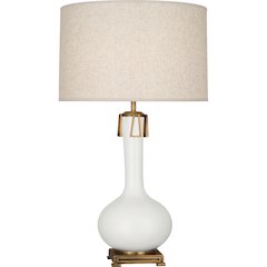 Matte Lily Athena Table Lamp in Matte Lily Glazed Ceramic Color