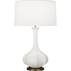 Matte Lily Pike Table Lamp in Matte Lily Glazed Ceramic Color