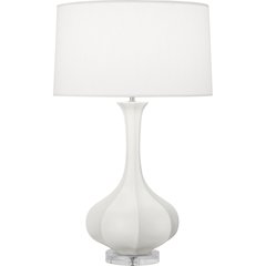 Matte Lily Pike Table Lamp in Matte Lily Glazed Ceramic Color