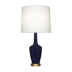 Matte Midnight Blue Emma Accent Lamp in Matte Midnight Blue Glazed Ceramic Color