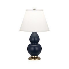 Matte Midnight Blue Small Double Gourd Accent Lamp